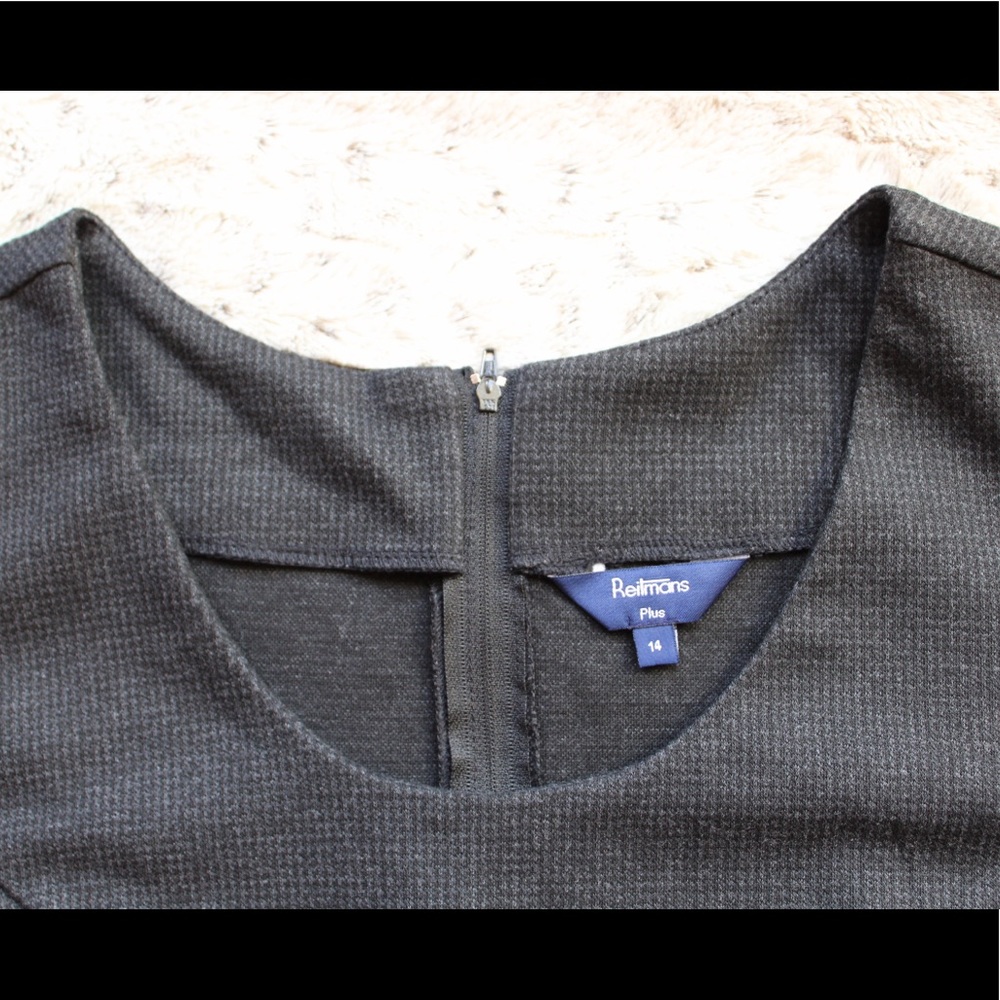 Reitmans Pencil Dress Midi Black Size 14 - Picture 5 of 8
